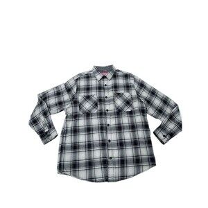 Coleman Button Up Flannel Long Sleeve Shirt XL Excellent Condition Black White